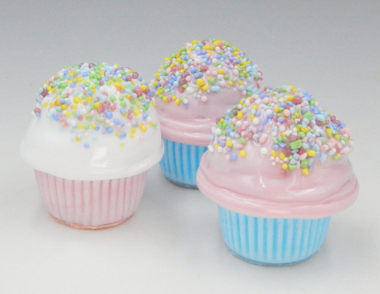 Art Glass Pastel Sprinkles Mini Cupcake Truffles (27-123+)