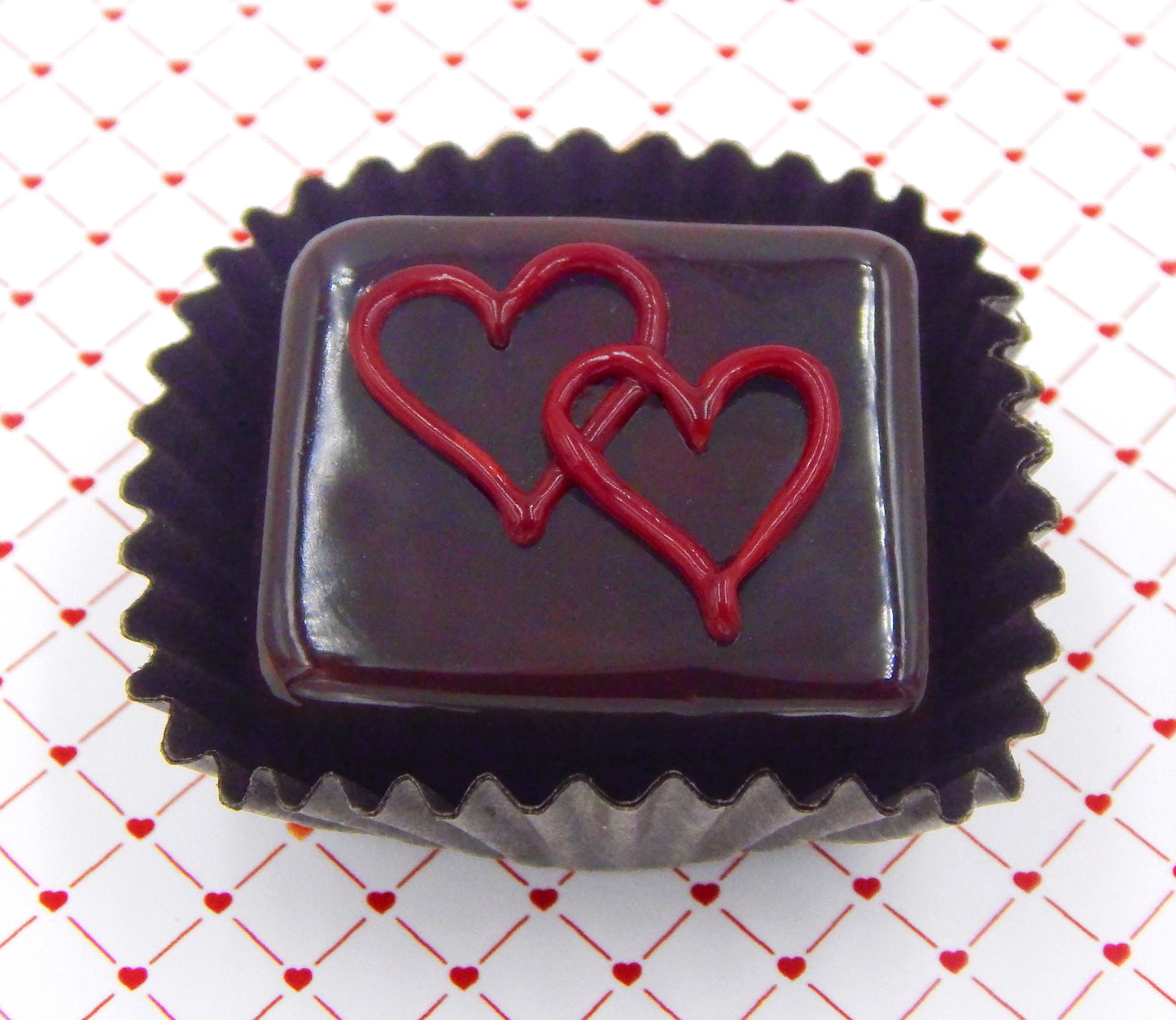 Chocolate Treats with Creamy Double Hearts - Assorted Colors (14-015+)