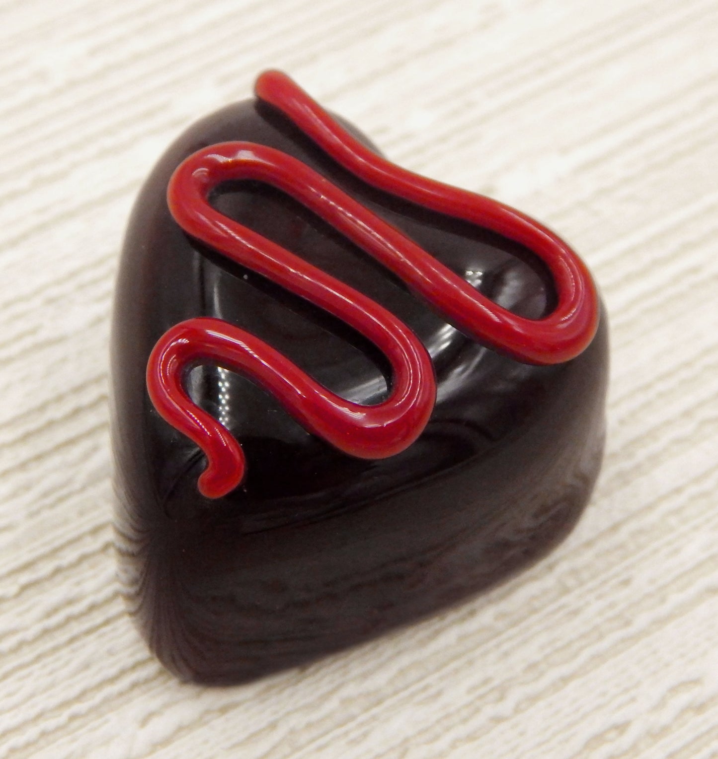Heart-Shaped Chocolate Treats with Drizzles of Creamy Frosting - Assorted Colors (14-059+)