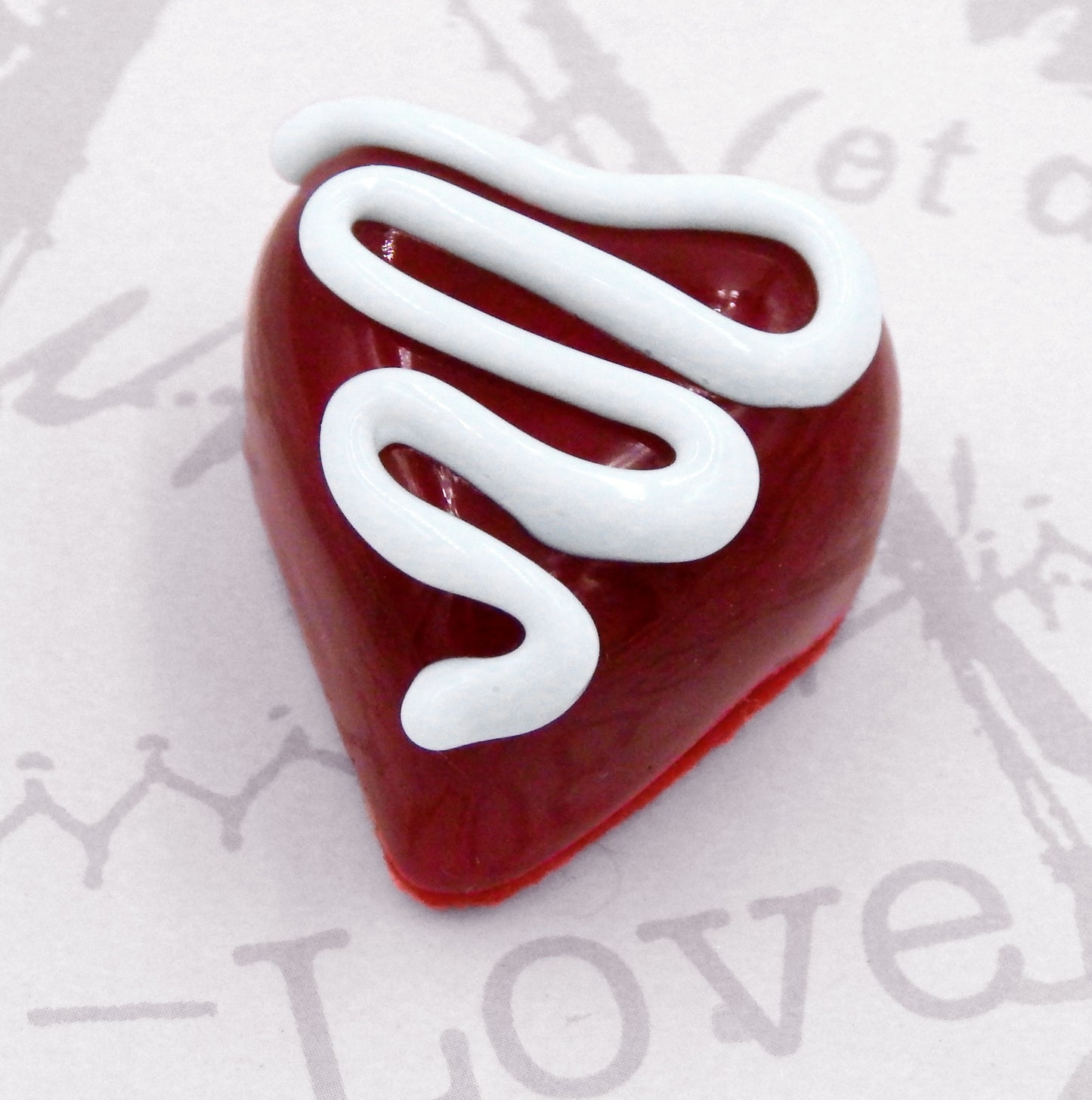 Heart-Shaped Chocolate Treats with Drizzles of Creamy Frosting - Assorted Colors (14-059+)