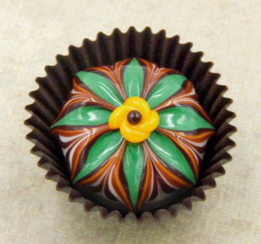 Vanilla, Caramel, Green & Mango Glass Candy Handmade Aster Treat (15-051VN)