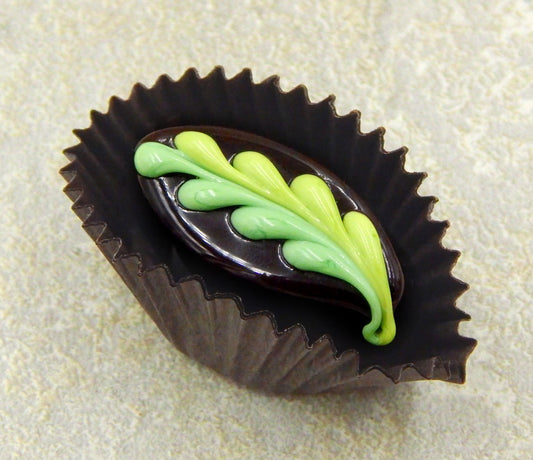 Chocolate with Mint & Pistachio Fern Design (18-049CMP)