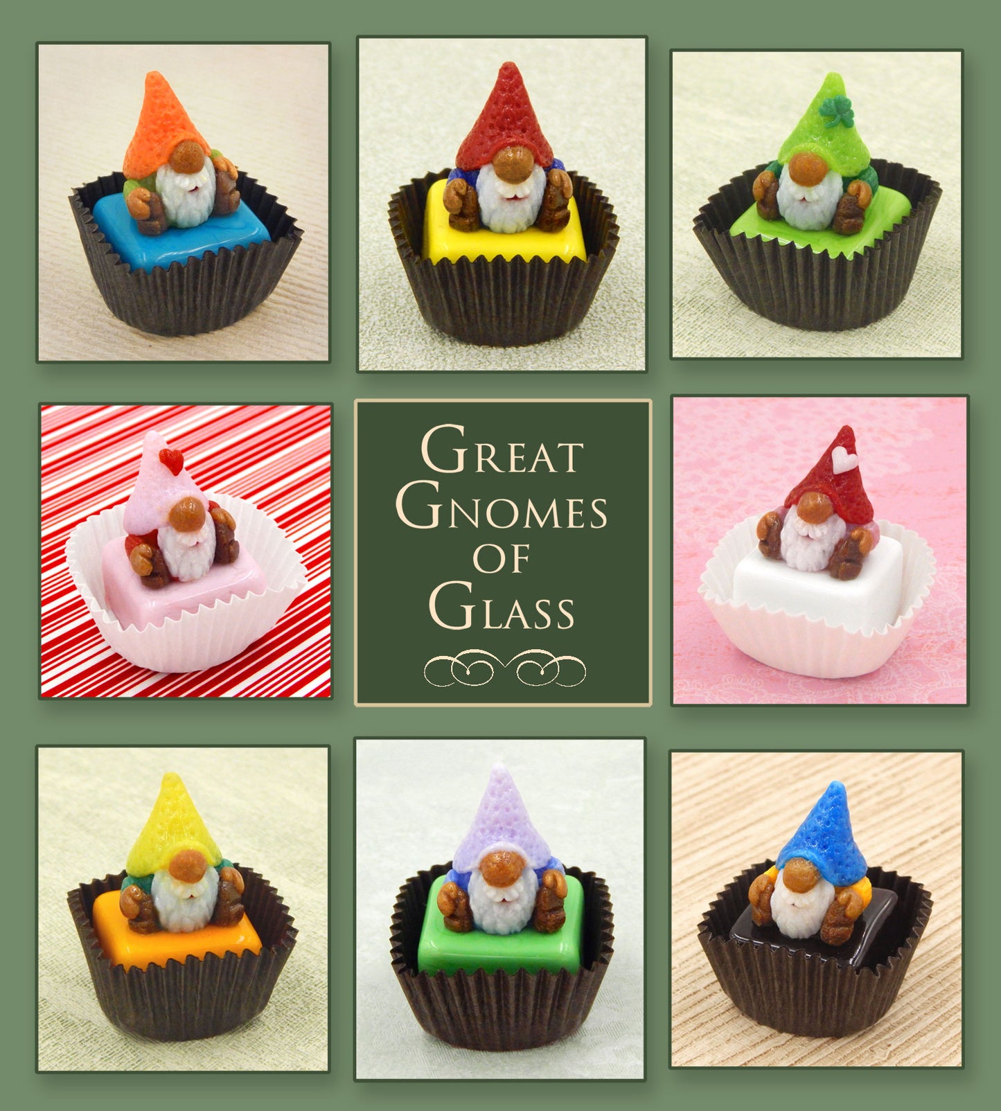 Gnome with Lavender Hat Petit Four (22-301M)
