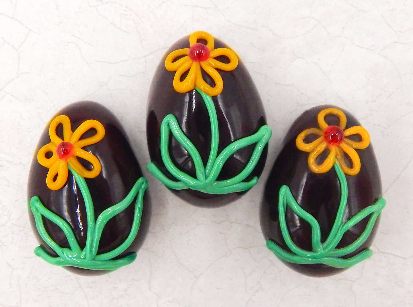 Decorated Easter Egg Chocolate with Flower (24-039+)