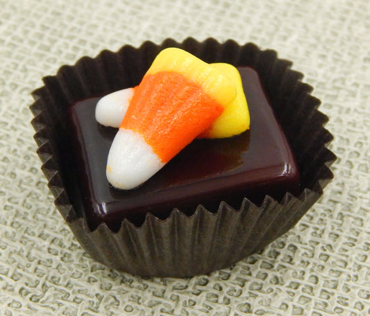 Halloween Candy Corn Collectible Art Glass Chocolate Treat (25-030C)