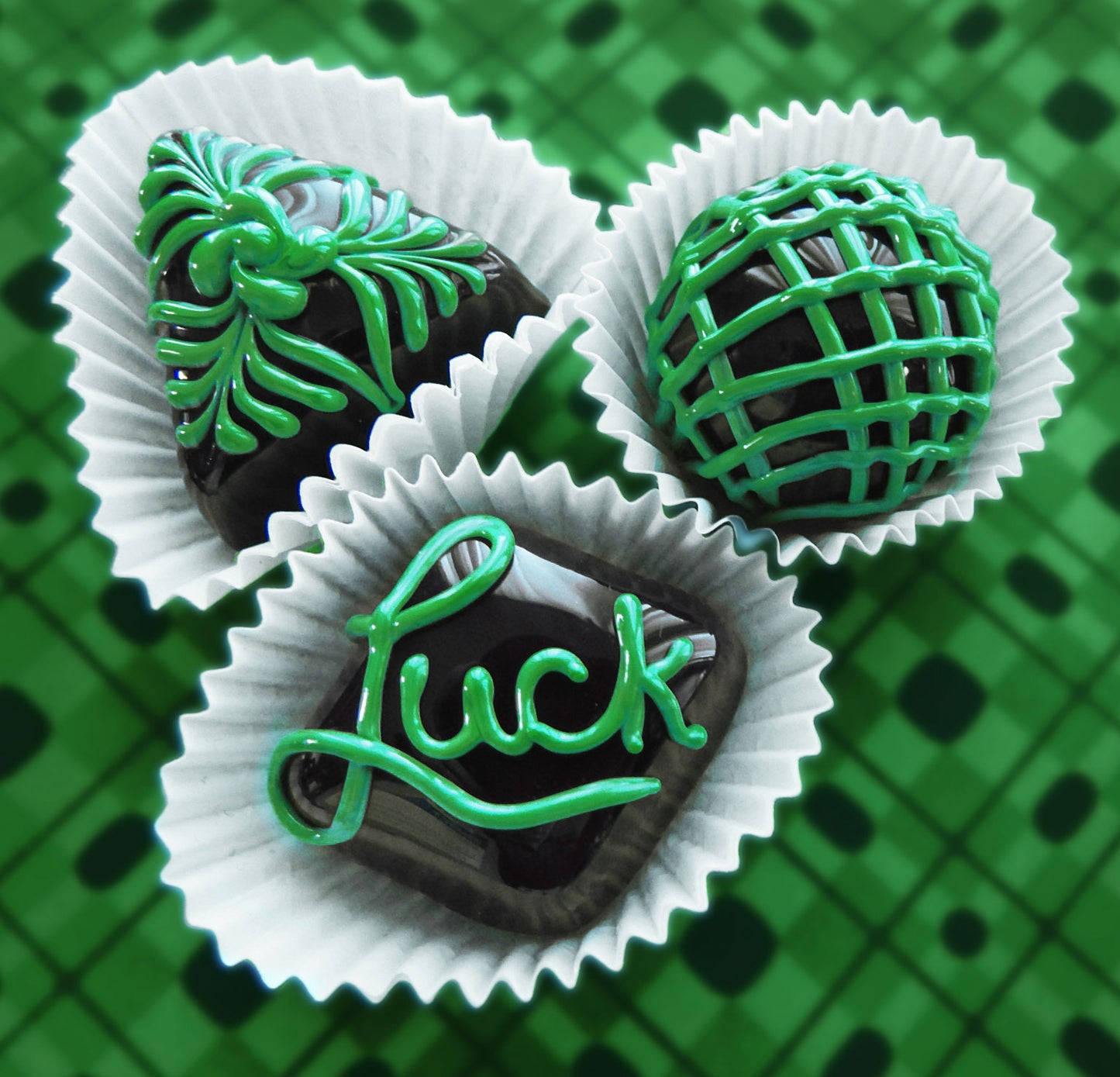 St. Patrick's Day Shamrock on Chocolate (26-201CN)