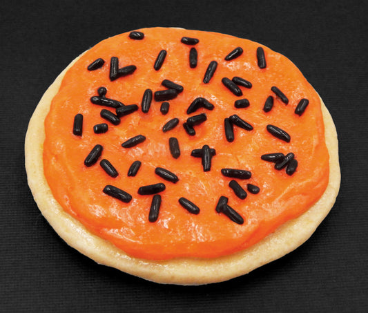 Halloween Glass Orange Sugar Cookie with Licorice Sprinkles (76-203OK)