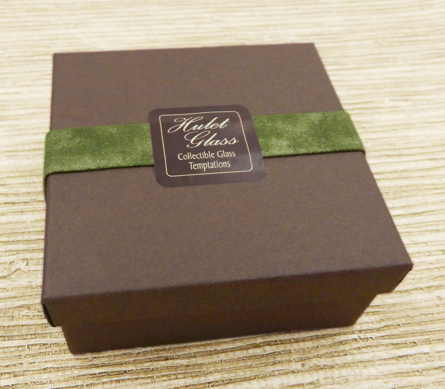 Empty Box for 4 to 6 Art Glass Chocolates - Dark Green (BxERG4)