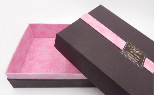 Empty Box for 18 to 20 Art Glass Chocolates - Pink (BxERP20)