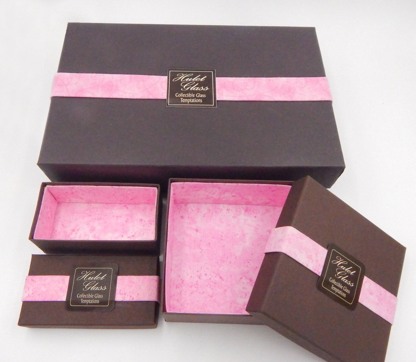 Empty Box for 4 to 6 Art Glass Chocolates - Dark Green (BxERG4)