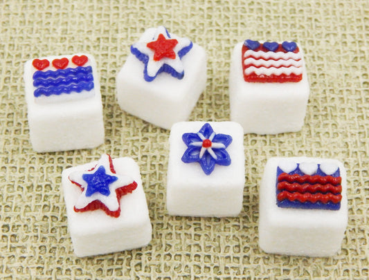 Patriotic Glass Sugar Cubes - Assorted Colors (SC14-300+)