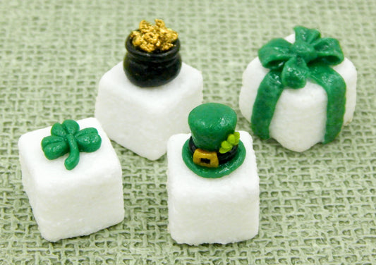 St. Patrick's Day Glass Sugar Cubes - Assorted Designs (SC19-100+)