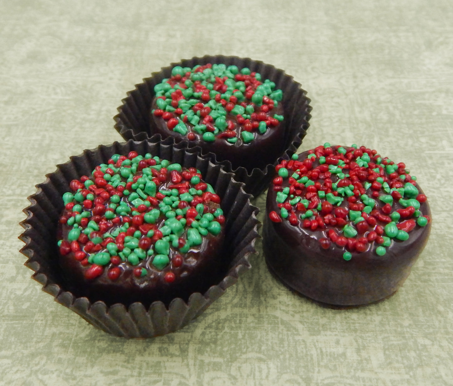 Christmas Chocolate with Red & Green Sprinkles (12-121Xmas+)