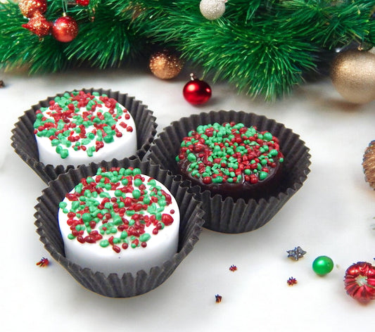 Christmas Chocolate with Red & Green Sprinkles (12-121Xmas+)