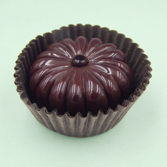 Art Glass Button Chocolate (13-027C)