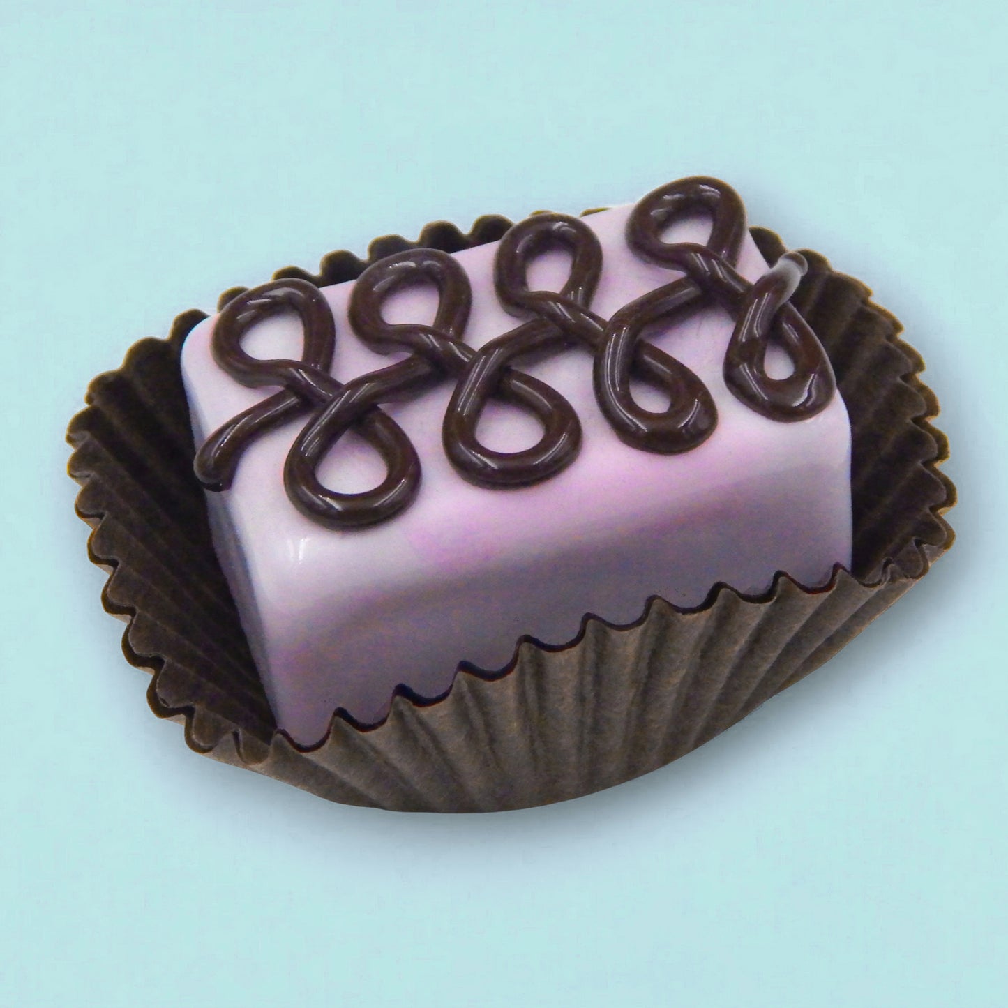 Chocolate Treat with Caramel Scroll Design (16-033CA)