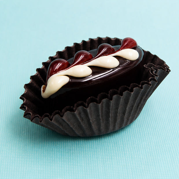 Chocolate with Caramel & Vanilla Fern Design