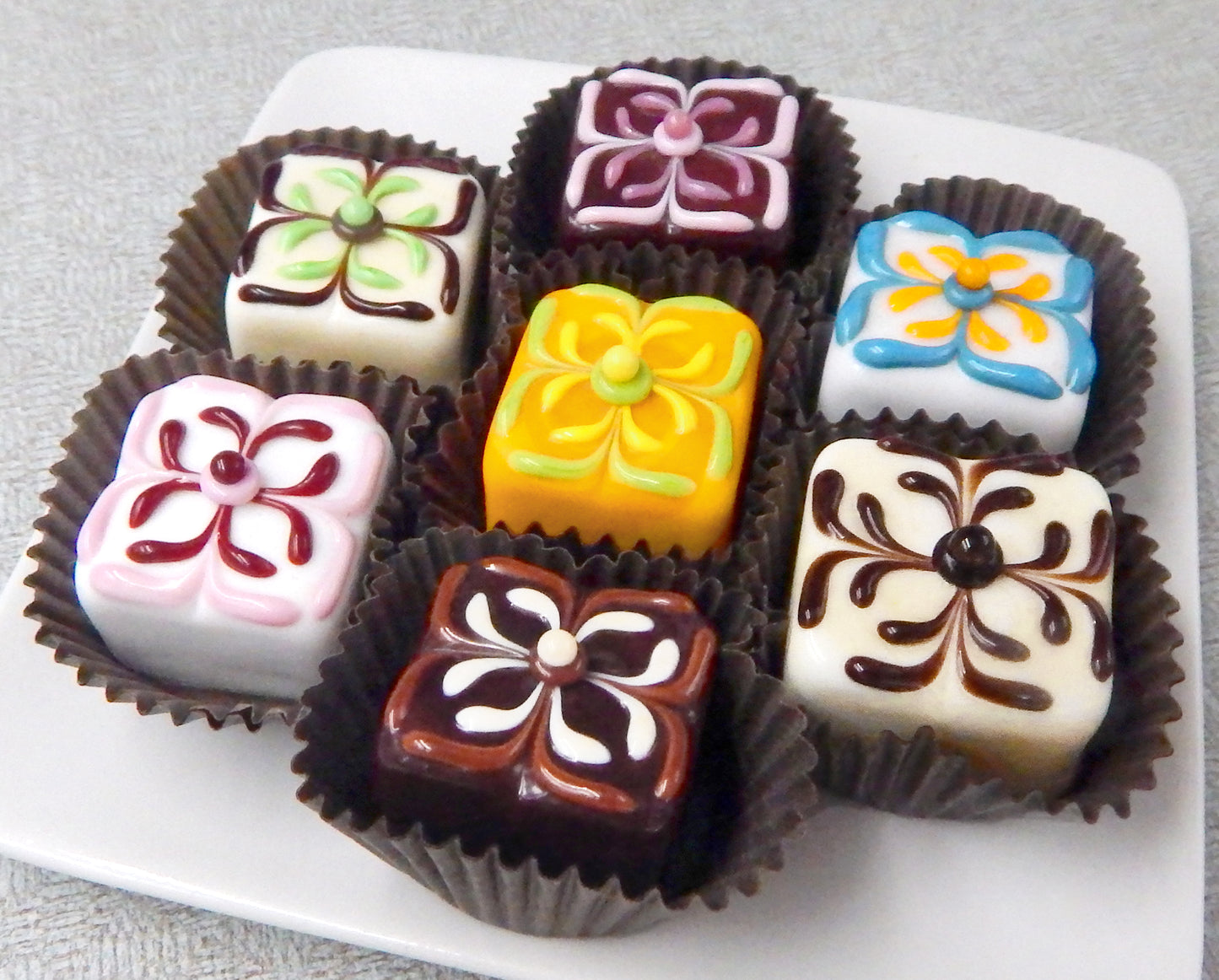 Chocolate Square Treats in Various Colors (18-060+)