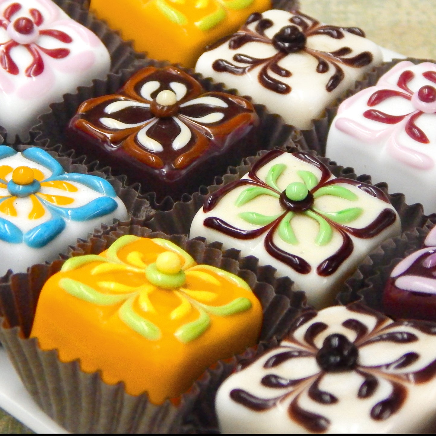 Chocolate Square Treats in Various Colors (18-060+)