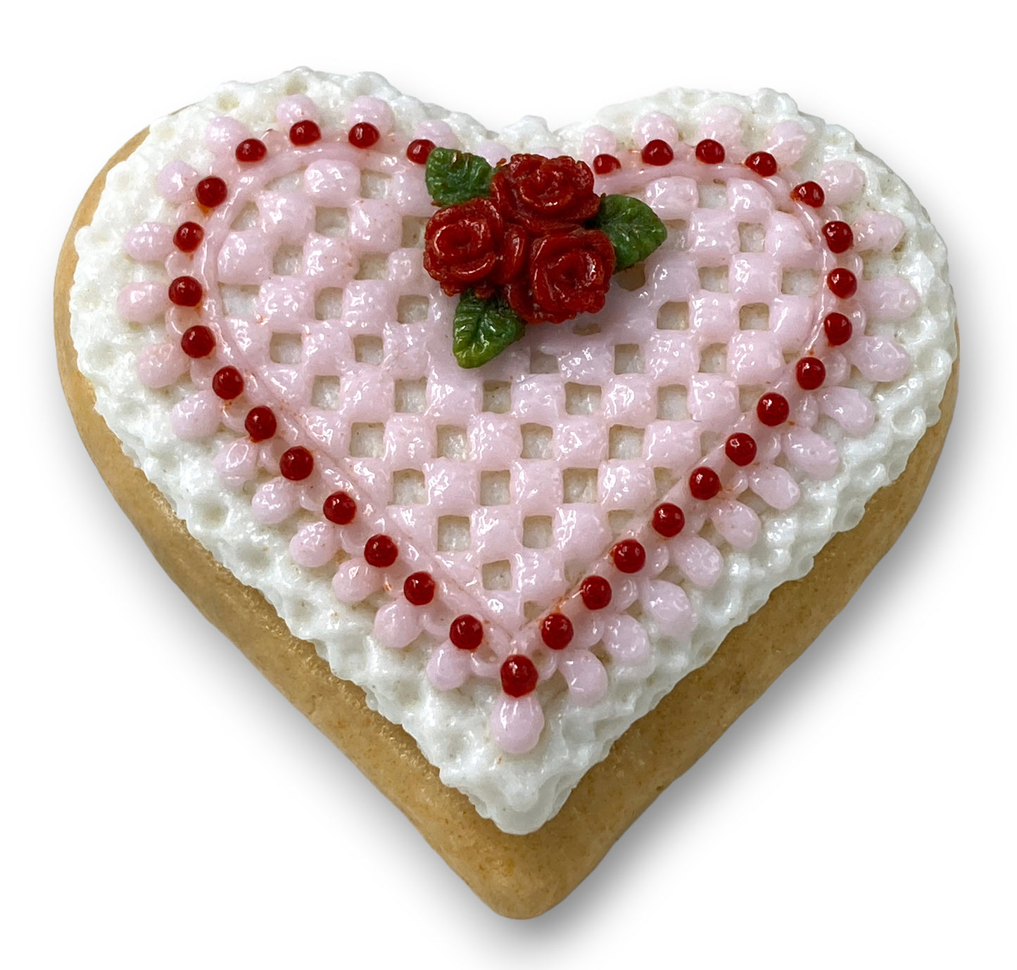 Valentine Lace Heart Cookie (76-323WSH)