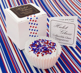 Patriotic White Chocolate with Red, White & Blue Sprinkles (12-121WEH)