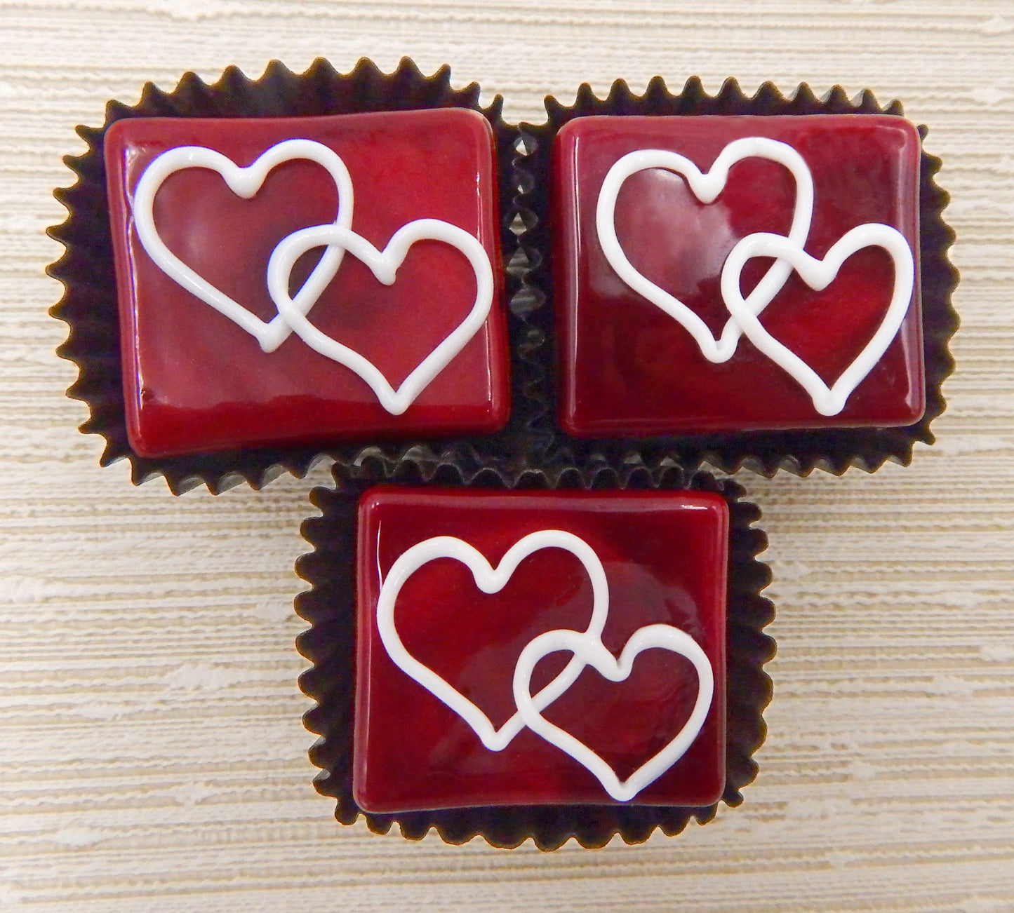 Chocolate Treats with Creamy Double Hearts - Assorted Colors (14-015+)