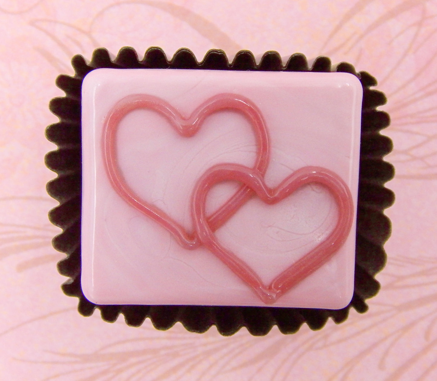 Chocolate Treats with Creamy Double Hearts - Assorted Colors (14-015+)