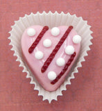 Strawberry Chocolate Heart with Lines & Dots (14-049SHW)
