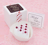 White Chocolate Heart with Lines & Dots (14-049WSH)