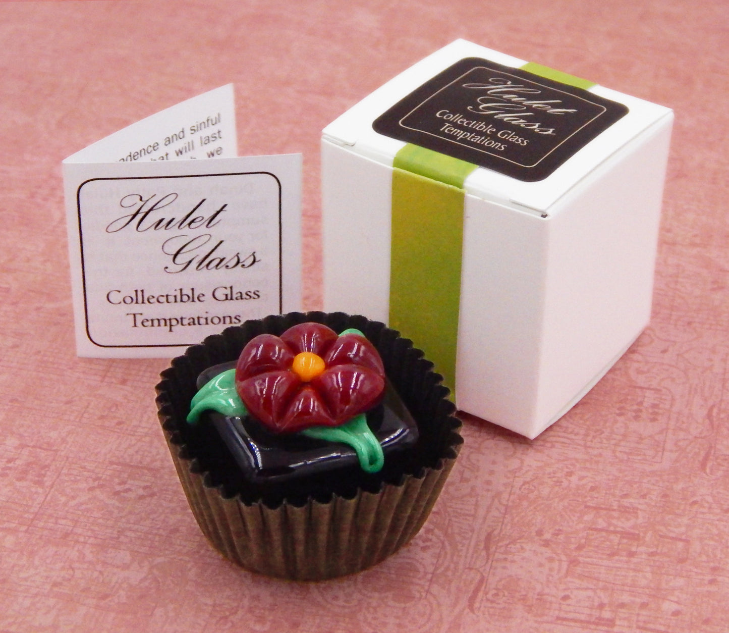 Chocolate Cube with Red Flower (15-024CH)