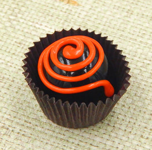 Black Licorice Treat with Orange Spiral (16-047KO)