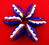 Patriotic Red, White & Blue Chocolate  Fern Design (18-049+)