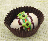 Chocolate Decorated Easter Egg with Flower Band (24-029+)