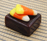 Halloween Candy Corn Collectible Art Glass Chocolate Treat (25-030C)