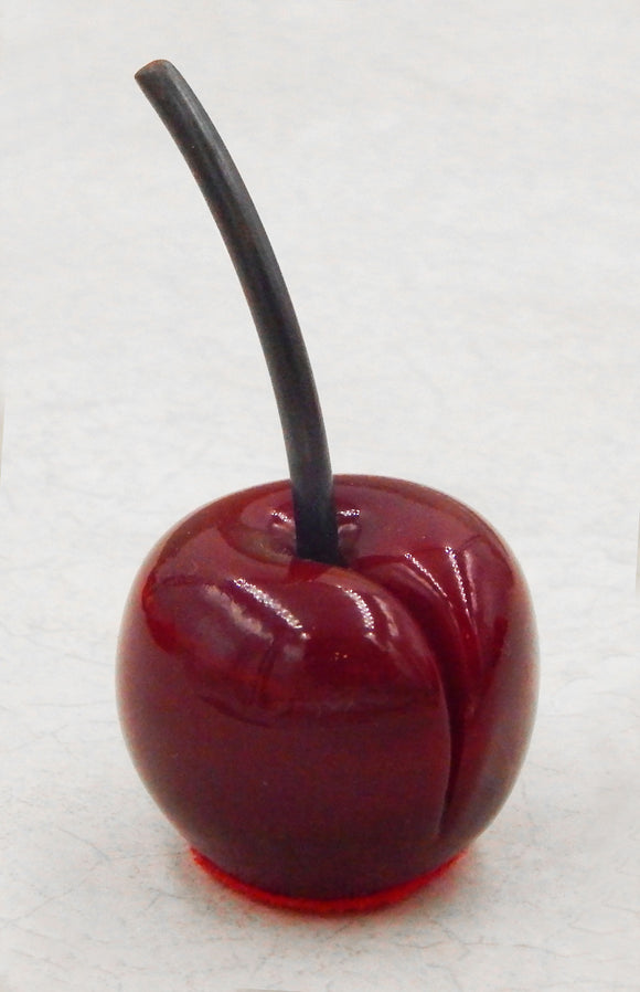 Deep red glass cherry (52-001C)