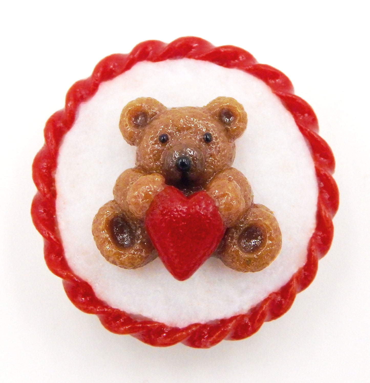 Glass Valentine Tea Cookie,  Mini Ornament or Pendant (71-200+)