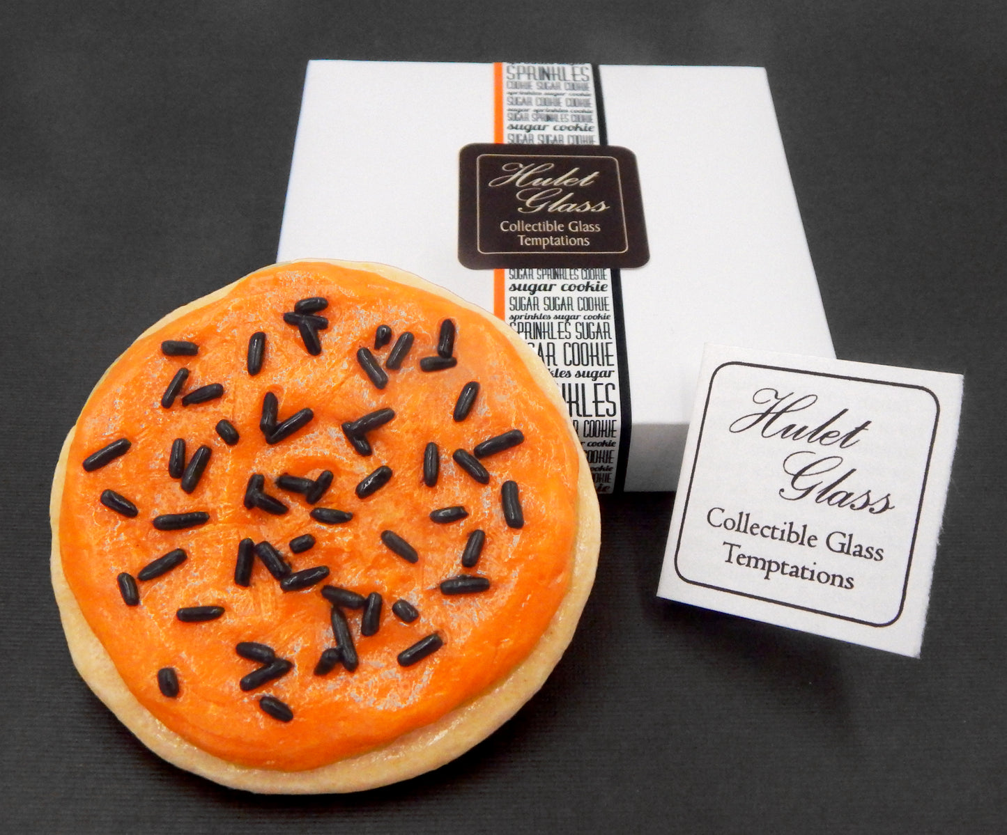 Halloween Glass Orange Sugar Cookie with Licorice Sprinkles (76-203OK)