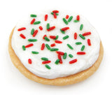 Christmas Glass White Sugar Cookie with Sprinkles (76-213WHN)