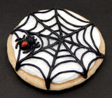Halloween Glass Sugar Cookie with Spider & Web (76-303WK)
