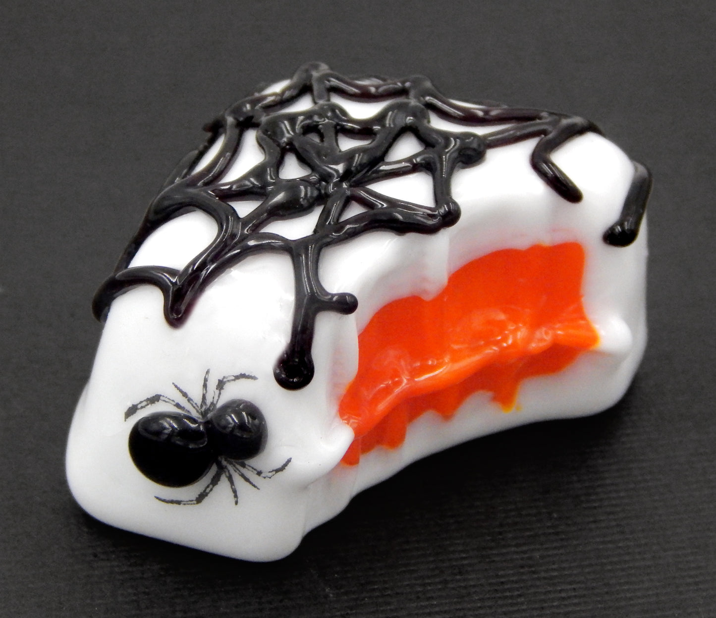 Glass Spider Bite with Orange Filling (B25-012WKO)