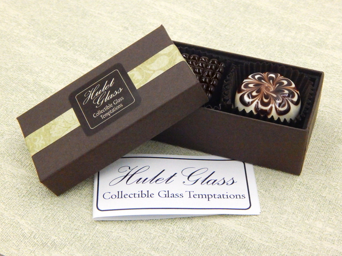Box of 2 Art Glass Chocolates (BX2-0010)