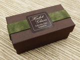 Empty Box for 2 Art Glass Chocolates - Dark Green (BxERG2)
