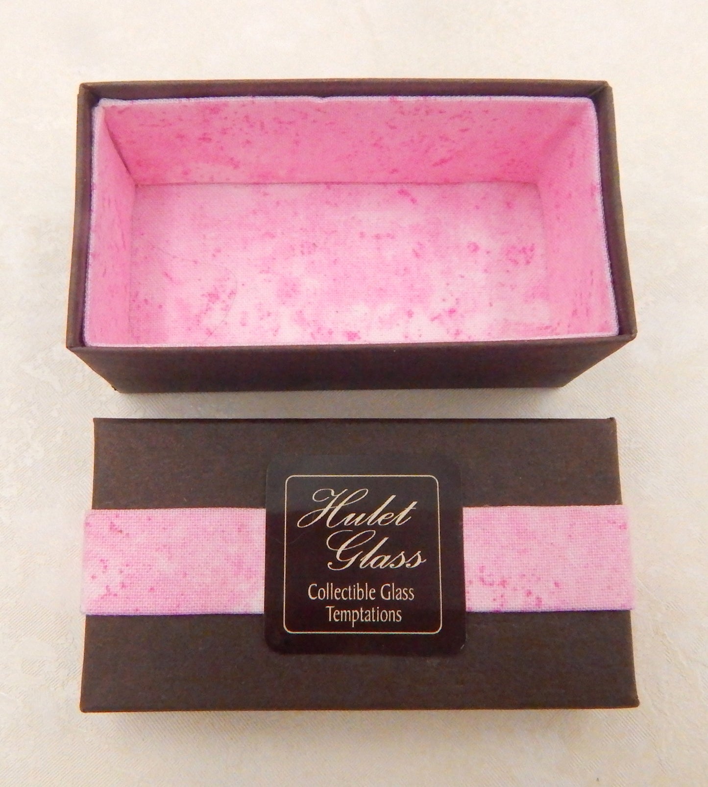 Empty Box for 2 Art Glass Chocolates - Pink (BxERP2)