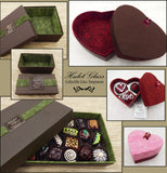Empty Heart Box for Up to 36 Art Glass Chocolates (BxEH36)