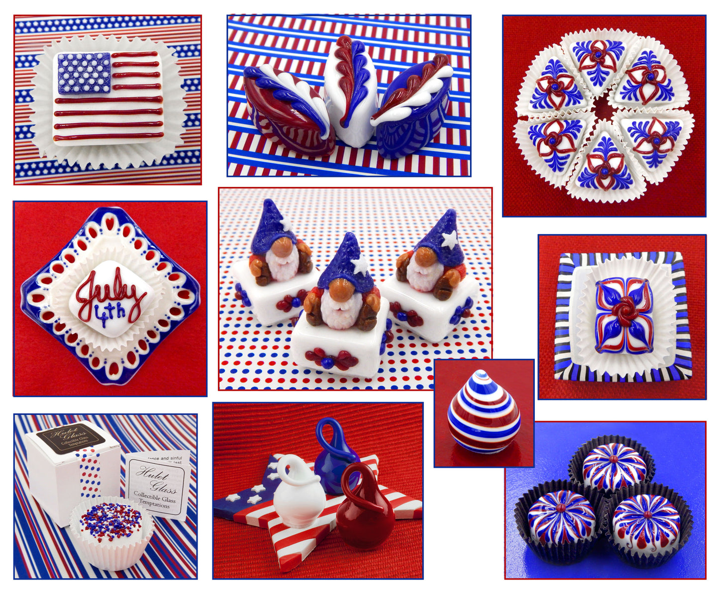 Patriotic White Chocolate with Red, White & Blue Sprinkles (12-121WEH)