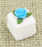 Single Rose Glass Sugar Cube - Assorted Colors (SC11-001+)
