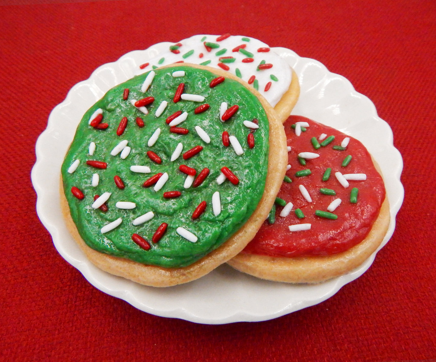 Christmas Glass Red Sugar Cookie with Sprinkles (76-213HNW)